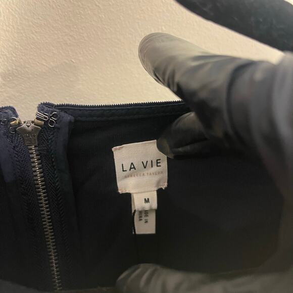 NWT Rebecca Taylor La Vie Corduroy Dress Navy Blue Size M - Picture 4 of 10